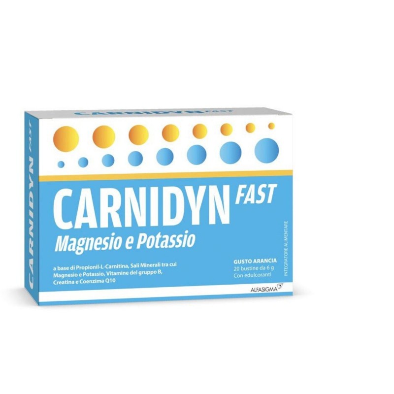 Carnidyn Fast Magnesio e Potassio 20 Bustine - FARMAPRIME