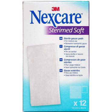 GARZA COMPRESSA STERILE NEXCARE STERIMED SOFT 18X40 CM MUL TILINGUAL 12 PEZZI - FARMAPRIME