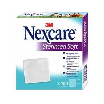 GARZA COMPRESSA STERIMED SOFT IN TESSUTO NON TESSUTO STERILE 10X10CM 100 PEZZI MULTILINGUAL - FARMAPRIME
