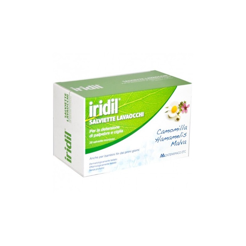 IRIDIL SALVIETTINE LAVAOCCHI 28 PEZZI - FARMAPRIME
