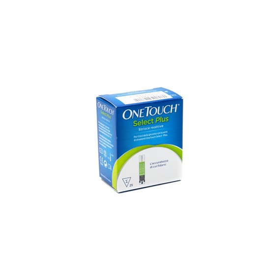STRISCE MISURAZIONE GLICEMIA ONETOUCH SELECT PLUS 25 STRISCE - FARMAPRIME