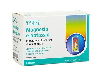 MAGNESIO POTASSIO PLUS TEVA 24 BUSTINE SENZA ZUCCHERI AROMA AGRUMI - FARMAPRIME