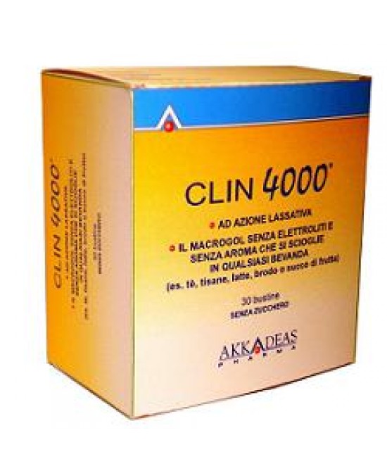 CLIN 4000 LASSATIVO 30 BUSTINE MONOUSO 10 G SENZA ZUCCHERO - FARMAPRIME