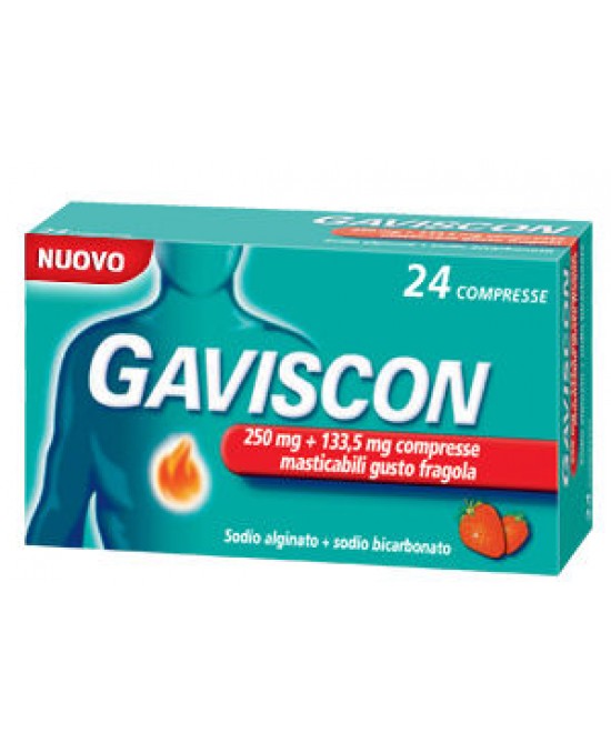 GAVISCON*24CPR FRAG250+133,5MG - FARMAPRIME