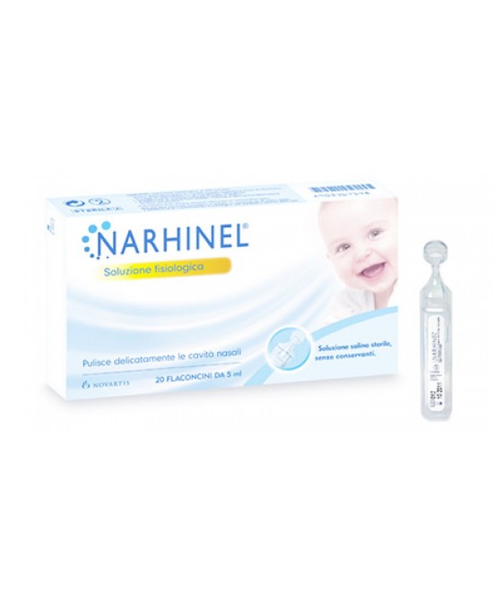SOLUZIONE FISIOLOGICA PER ASPIRATORE NASALE NARHINEL 20 FIALE DA 5ML - FARMAPRIME