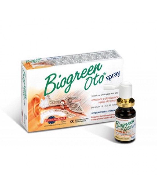 SOLUZIONE OTOLOGICA BIOGREEN OTO SPRAY RIMOZIONE E DISSOLUZIONE CERUME 13 ML - FARMAPRIME