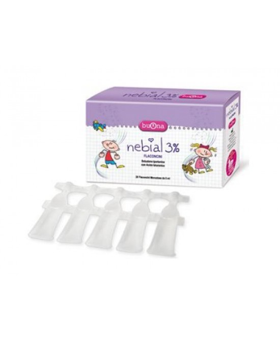 NEBIAL FLACONCINI SOLUZIONE SALINA IPERTONICA DI SODIO CLORURO AL 3% CON ACIDO IALURONICO 20X5 ML - FARMAPRIME