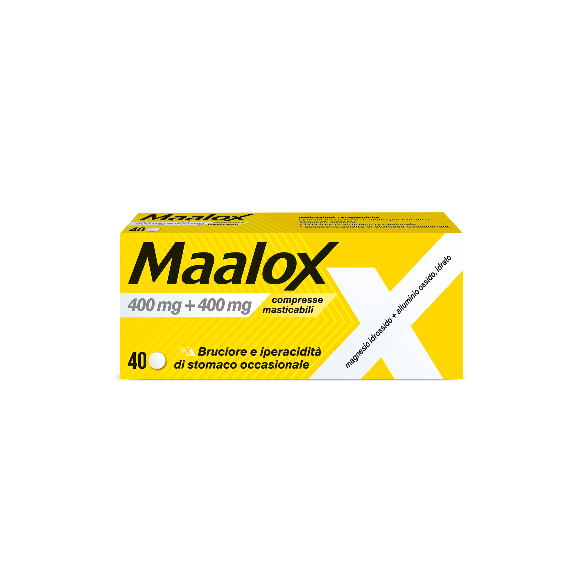 MAALOX*40CPR MAST 400MG+400MG - FARMAPRIME