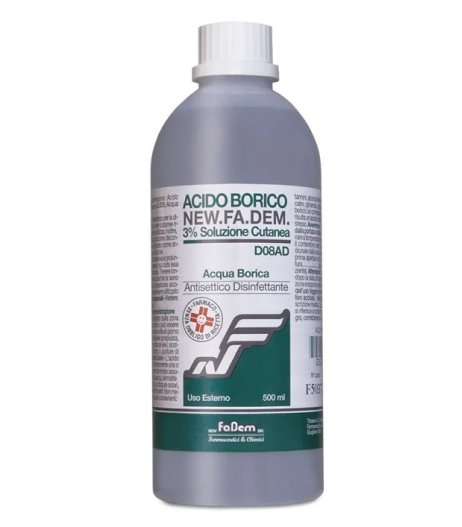 ACIDO BORICO NEW F*3% FL 500ML - FARMAPRIME