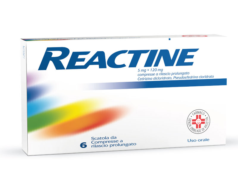 REACTINE*6CPR 5MG+120MG RP - FARMAPRIME