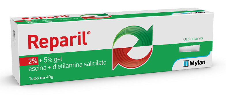  Reparil C.M 2%+5% Gel Trattamento Traumatologia Minore 40g - FARMAPRIME