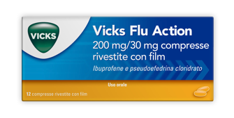 VICKS FLU ACTION*12CPR200+30MG - FARMAPRIME