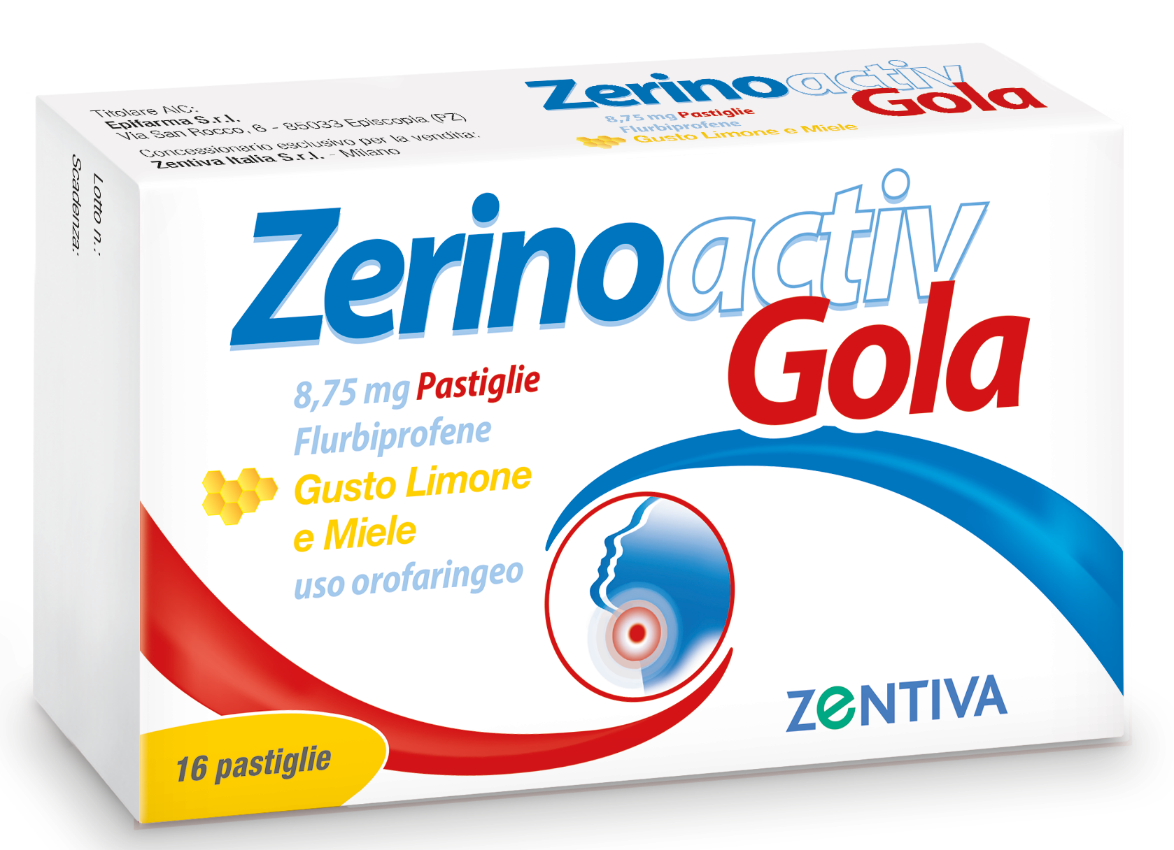 ZERINOACTIV GOLA*16PASTL LIM M - FARMAPRIME