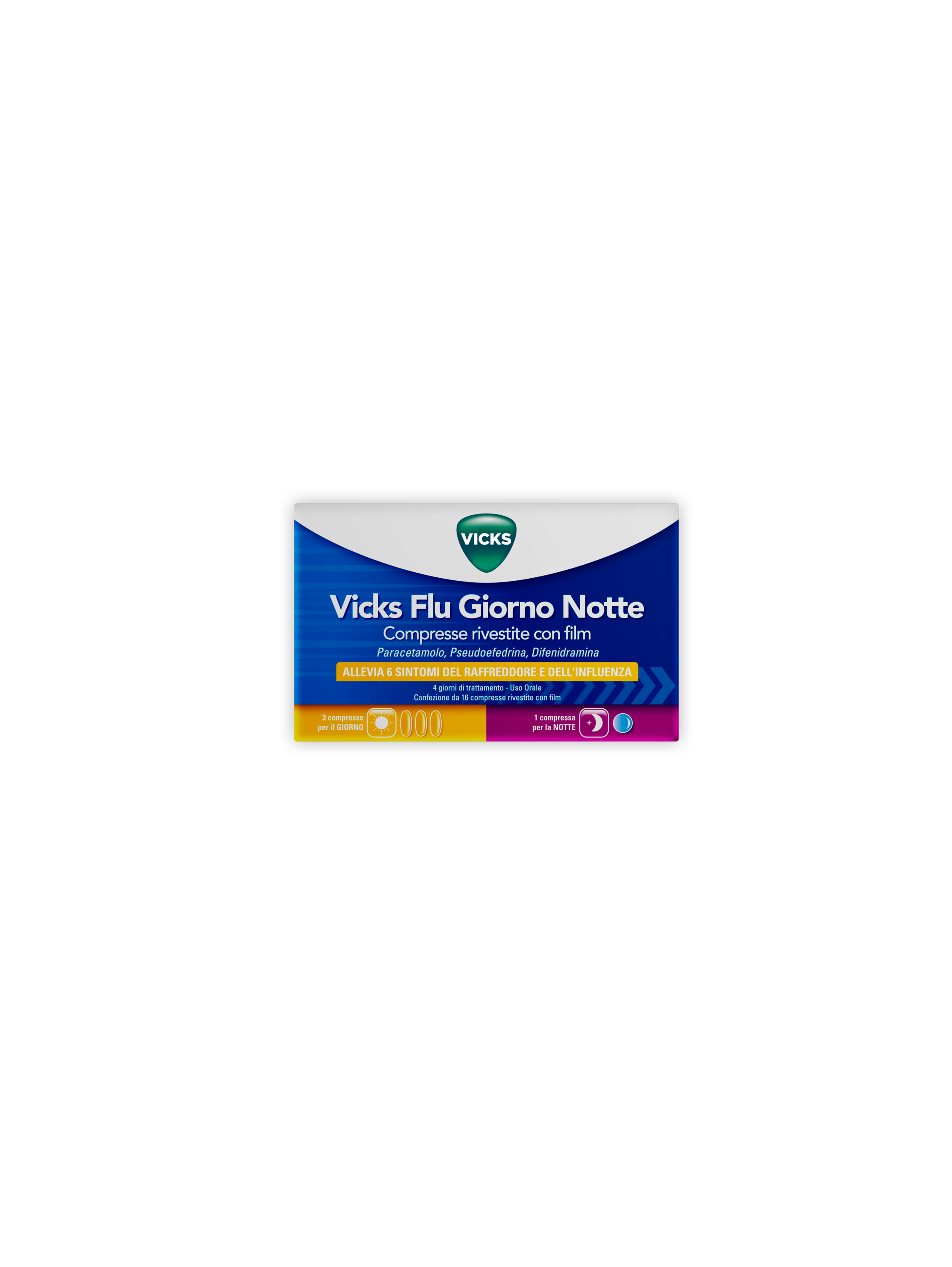 VICKS FLU GIORNO NOTTE*12+4CPR - FARMAPRIME
