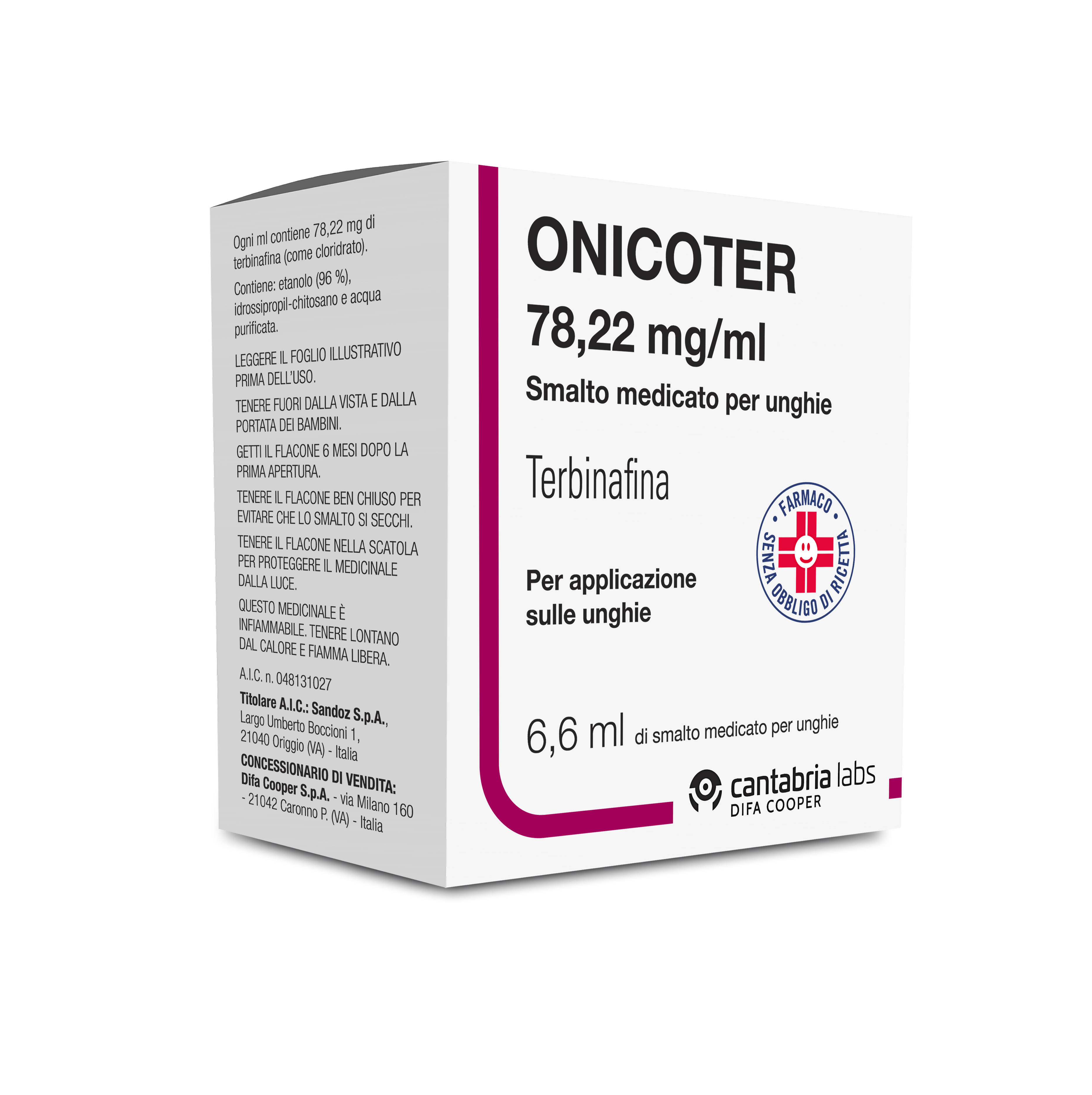 ONICOTER*SMALTO MED 1FL 6,6ML - FARMAPRIME