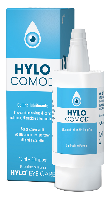 HYLO-COMOD GOCCE OCULARI IALURONATO DI SODIO 0,1%  FLACONCINO 10 ML - FARMAPRIME