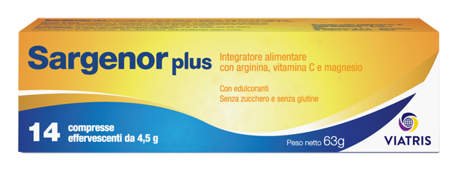 SARGENOR PLUS 14 COMPRESSE EFFERVESCENTI DA 4,5 G - FARMAPRIME