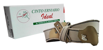 CINTO ERNIARIO IDEAL IN TESSUTO ELASTICO FORTE SINISTRO GRIGIO FRANGIATO 105CM - FARMAPRIME