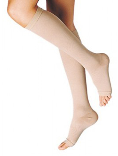 GAMBALETTO TERAPEUTICO DUALSAN A COMPRESSIONE DECRESCENTE KKL1 PUNTA APERTA BEIGE UNISEX 2 1 PAIO - FARMAPRIME