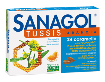 SANAGOL TUSSIS ARANCIA 24 CARAMELLE - FARMAPRIME