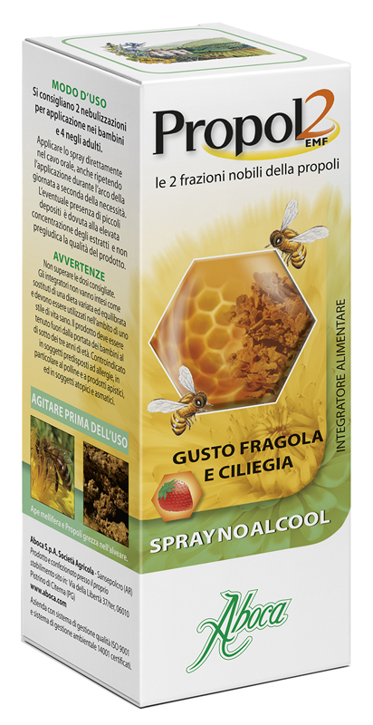 PROPOL2 EMF SPRAY NO ALCOOL FRAGOLA E CILIEGIA 30 ML - FARMAPRIME