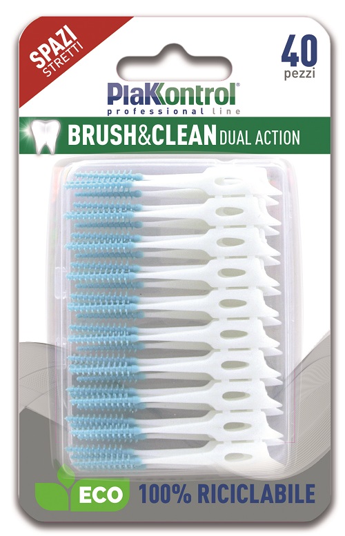 PLAKKONTROL BRUSH & CLEAN SCOVOLINI SPAZI STRETTI 40 PEZZI - FARMAPRIME