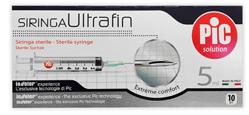 SIRINGA PIC ULTRAFINE 5 ML AGO 14 10 PEZZI - FARMAPRIME