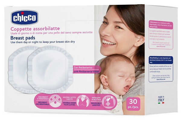 CHICCO COPPETTA ASSORBILATTE ANTIBATTERICA 30 PEZZI - FARMAPRIME