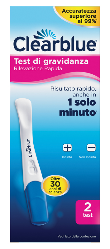 TEST DI GRAVIDANZA CLEARBLUE RILEVAZIONE RAPIDA 2 PEZZI - FARMAPRIME
