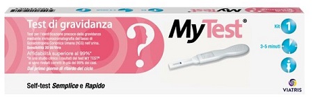 TEST DI GRAVIDANZA RAPIDO HCG MYTEST 1 PEZZO - FARMAPRIME