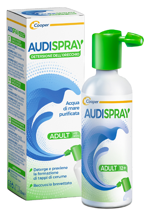 AUDISPRAY ADULT SOLUZIONE DI ACQUA DI MARE IPERTONICA SPRAY SENZA GAS DETERSIONE ORECCHIO 50 ML - FARMAPRIME