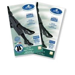 CALZA UOMO COTONE 140 DENARI MEDIA BLU - FARMAPRIME