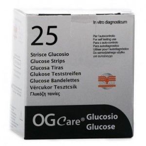STRISCE MISURAZIONE GLICEMIA OGCARE 25 PEZZI - FARMAPRIME