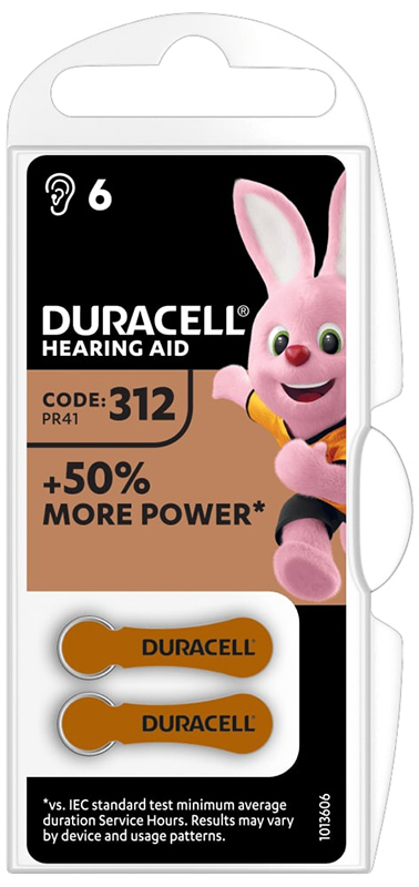 DURACELL EASY TAB 312 MARRONE BATTERIA PER APPARECCHIO ACUSTICO - FARMAPRIME