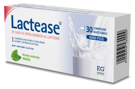 LACTEASE 4500 FCC AROMA MENTA 30 COMPRESSE MASTICABILI - FARMAPRIME