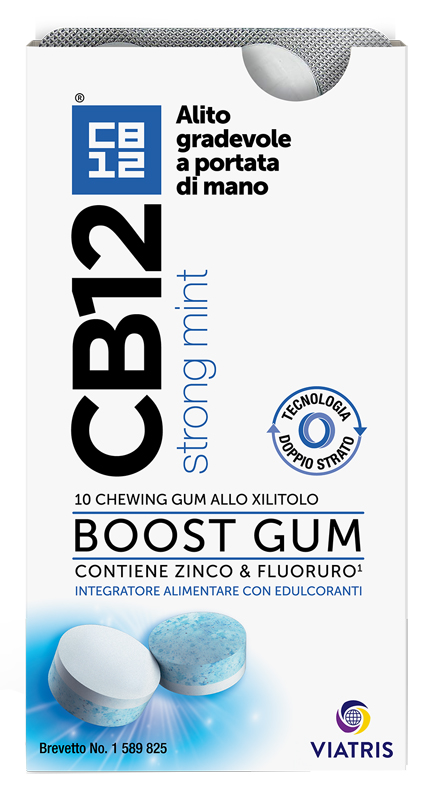 CB12 BOOST 10 CHEWING-GUM ZINCO E FLUORURO NEW FORMULATION - FARMAPRIME