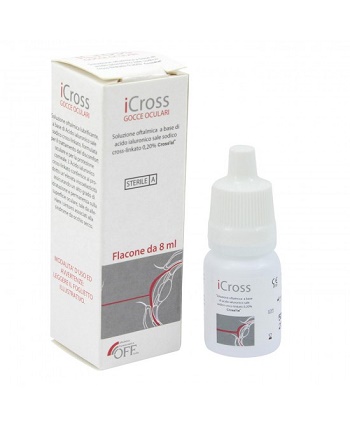 ICROSS GOCCE OCULARI SOLUZIONE OFTALMICA ACIDO IALURONICO CROSS-LINKATO 0,2% 8 ML - FARMAPRIME