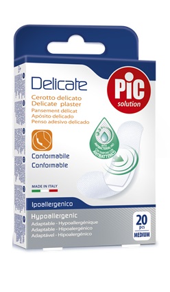CEROTTO PIC DELICATE 19X72 MM ANTIBATTERICO 20 PEZZI - FARMAPRIME