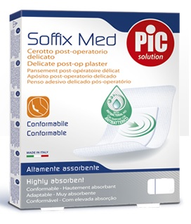 CEROTTO PIC SOFFIX MED IN TNT CON TAMPONE CENTRALE ASSORBENTE STERILE MONOUSO 30X10 CM STERILI ANTIBATTERICO 3 PEZZI - FARMAPRIME