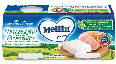 MELLIN BABY FORMAGGINO CON PROSCIUTTO 2 X 80 G - FARMAPRIME