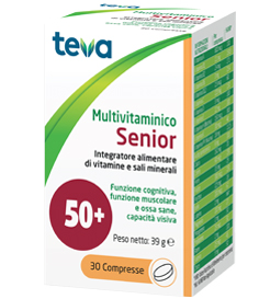 MULTIVITAMINICO SENIOR TEVA 30 COMPRESSE 39 G - FARMAPRIME