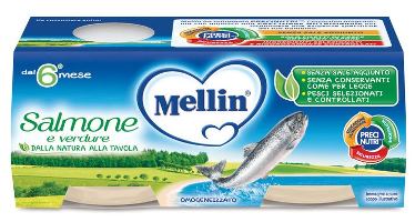 MELLIN OMOGENEIZZATO SALMONE 2 X 80 G - FARMAPRIME