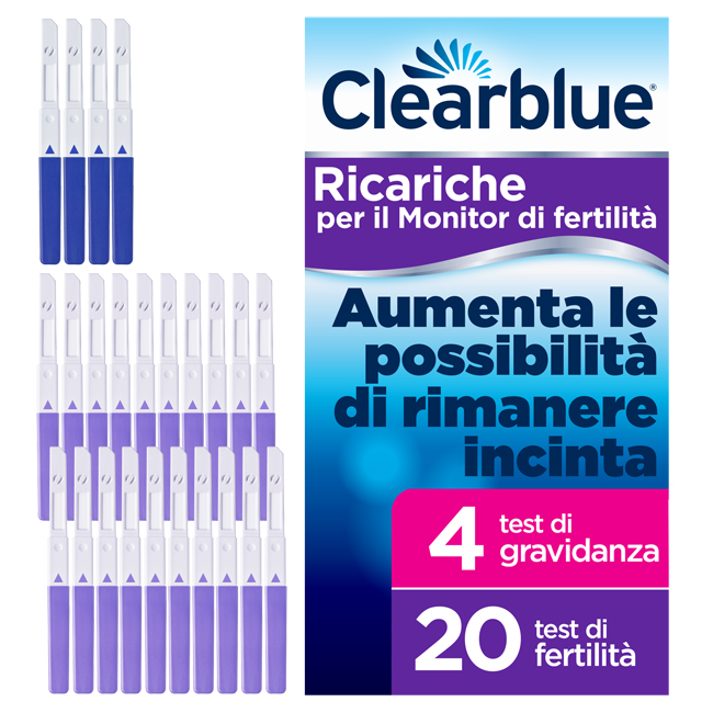 MONITOR DI FERTILITA' CLEARBLUE ADVANCED IN STICK 20 PEZZI + 4 TEST DI GRAVIDANZA - FARMAPRIME
