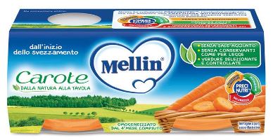 MELLIN OMOGENEIZZATO CAROTE 2 X 80 G - FARMAPRIME