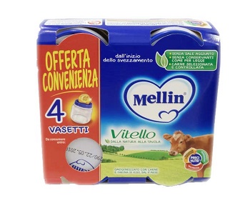 MELLIN OMOGENEIZZATO VITELLO 4 PEZZI X 80 G - FARMAPRIME
