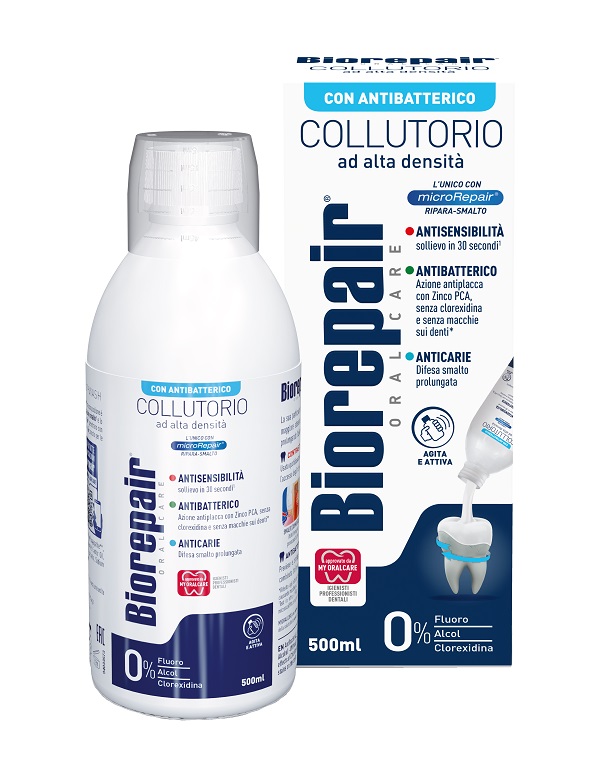 BIOREPAIR ORAL CARE COLLUTORIO ALTA INTENSITA' 3IN1 ANTISENSIBILITA', ANTIBATTERICO, ANTICARIE 500 ML - FARMAPRIME