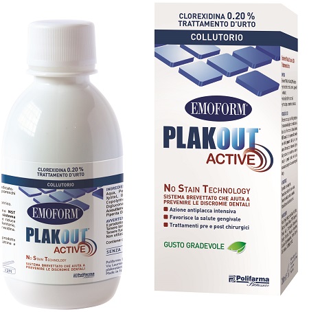 EMOFORM PLAK OUT ACTIVE CLOREXIDINA 0,20% COLLUTORIO 200 ML - FARMAPRIME