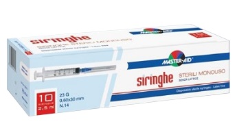 SIRINGA PER VENIPUNTURA MASTER-AID 5 ML GAUGE 23 10 PEZZI - FARMAPRIME