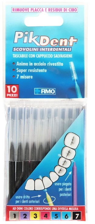 PIKDENT STUZZICOLINO 7 NERO 10 PEZZI - FARMAPRIME