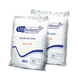 SACCA DI DRENAGGIO DA LETTO PER INCONTINENZA UROSYSTEM TUBO 130 CM SENZA SCARICO 30 PEZZI - FARMAPRIME